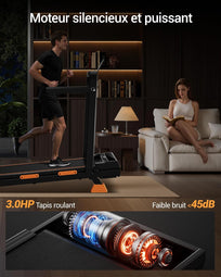 Tapis de Marche Pliable Inclinable,Accoudoirs Réglables – immagine 5