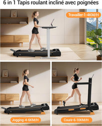 Tapis de Marche Pliable Inclinable,Accoudoirs Réglables – immagine 3