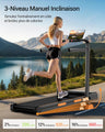 Tapis de Marche Pliable Inclinable,Accoudoirs Réglables